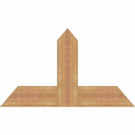Ekena Millwork Portland Timber Gable Bracket, Western Red Cedar, 36"W x 21"H x 1 1/2"D x 5 1/2"F, 14/12 Pitch GBW036X21X0206POR00SWR